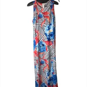 Chico’s patterned flowy dress sz 8